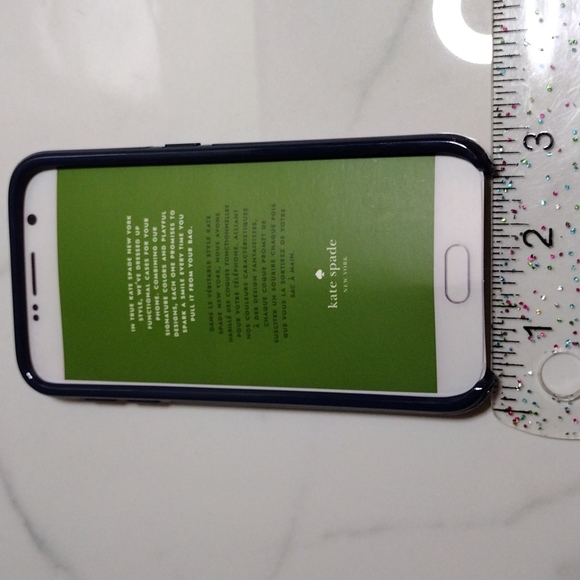 Kate Spade Pink & Navy Dot Galaxy S6 Hybrid Hard Shell Phone Case NEW - Picture 4 of 9